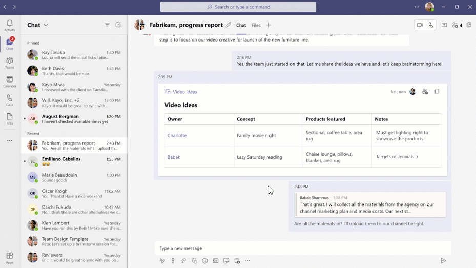Pin a message in Microsoft Teams
