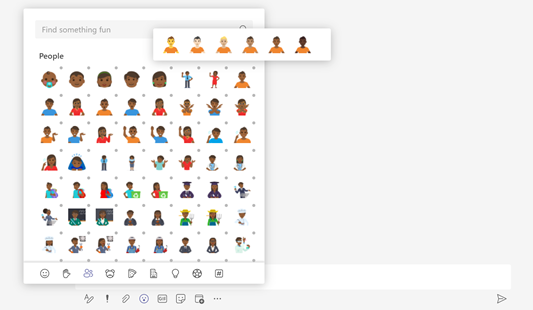 Expanded emoji picker in Microsoft Teams